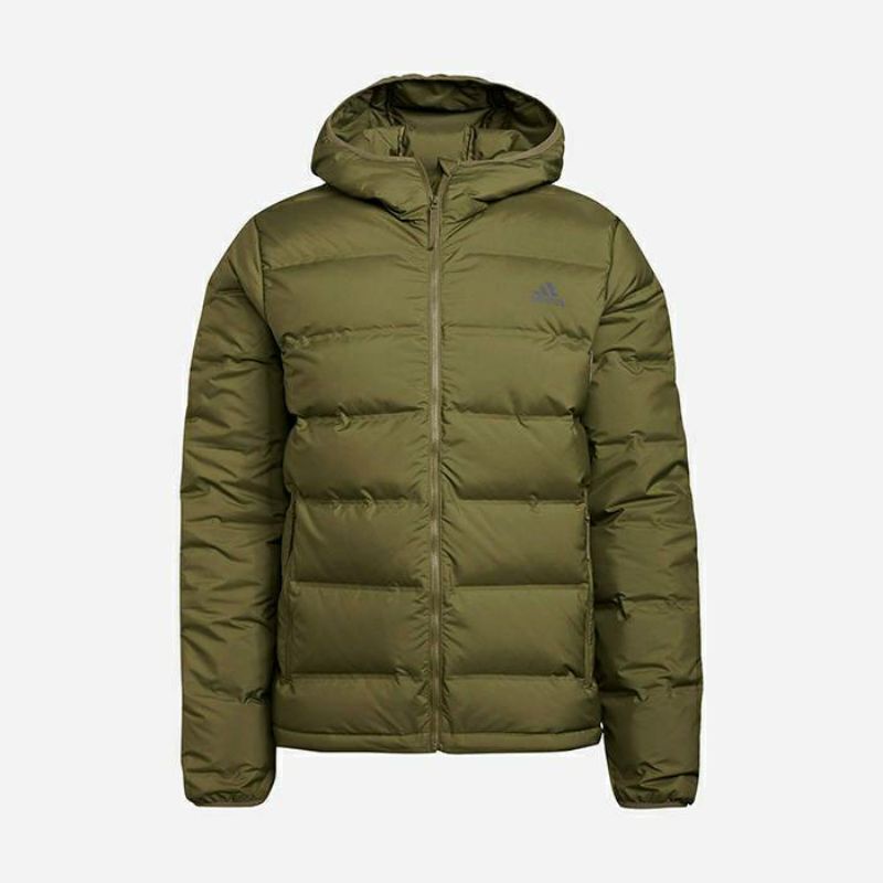 adidas Helionic Hooded Down Jacket 男 綠羽絨外套 80鵝絨20羽 GU3954 現貨