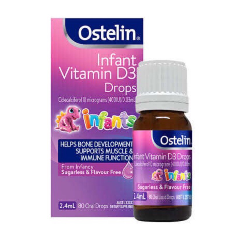 澳洲ostelin 嬰兒維生素d3滴劑哺乳期嬰兒2 4ml 蝦皮購物