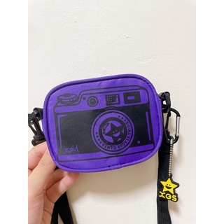 日本潮牌x-girl紫色黑色小相機包/附背帶/全新