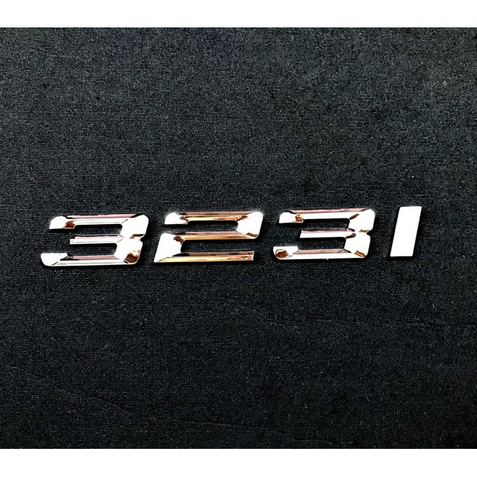 ~圓夢工廠~ BMW E90 E91 323i 323I 後車箱鍍鉻字貼 同原廠款式 字體高度2cm