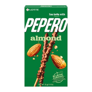 LOTTE樂天 PEPERO 杏仁巧克力棒 32g【Donki日本唐吉訶德】