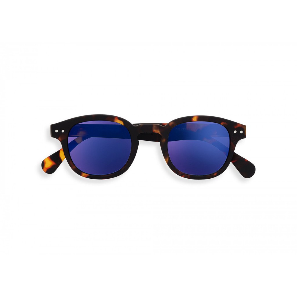 IZIPIZI  C款 玳瑁鏡面藍 粗方框太陽眼鏡