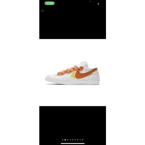 Nike x sacai Blazer 低筒鞋款 白橘