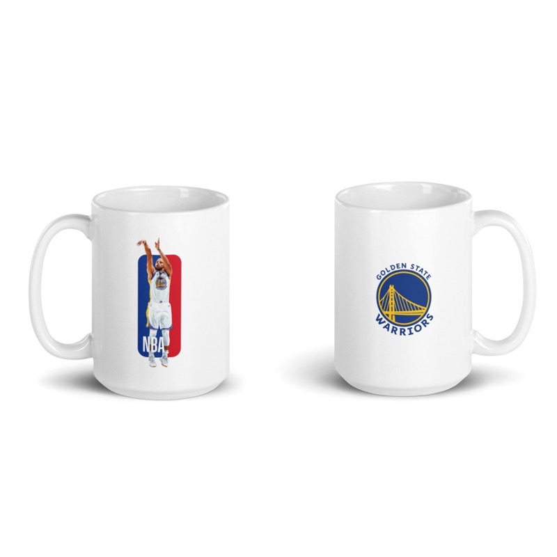 [NBA Logoman馬克杯] 球隊隊徽(人物選擇：Curry, Kobe, Ginobili, LeBron)