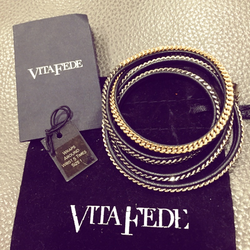 Vita Fede 5 Wrap Bracelet 五環黑色
