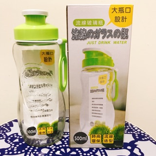 遠東SOGO來店禮 環保流線玻璃瓶 玻璃瓶 環保杯（R-300) 500ml