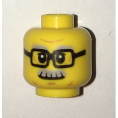 【樂高大補帖】LEGO 樂高 黃色 眼鏡小鬍子臉【6153321/26879/3626cpb1566/10264】