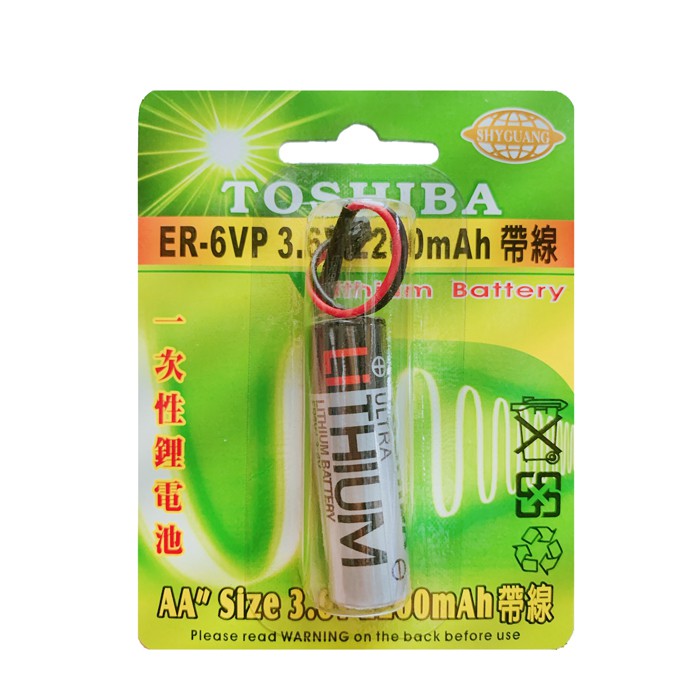 【含稅】TOSHIBA ER-6VP 一次性鋰電池 帶線 AA 3.6V 2200mAh 特殊電池 日本製