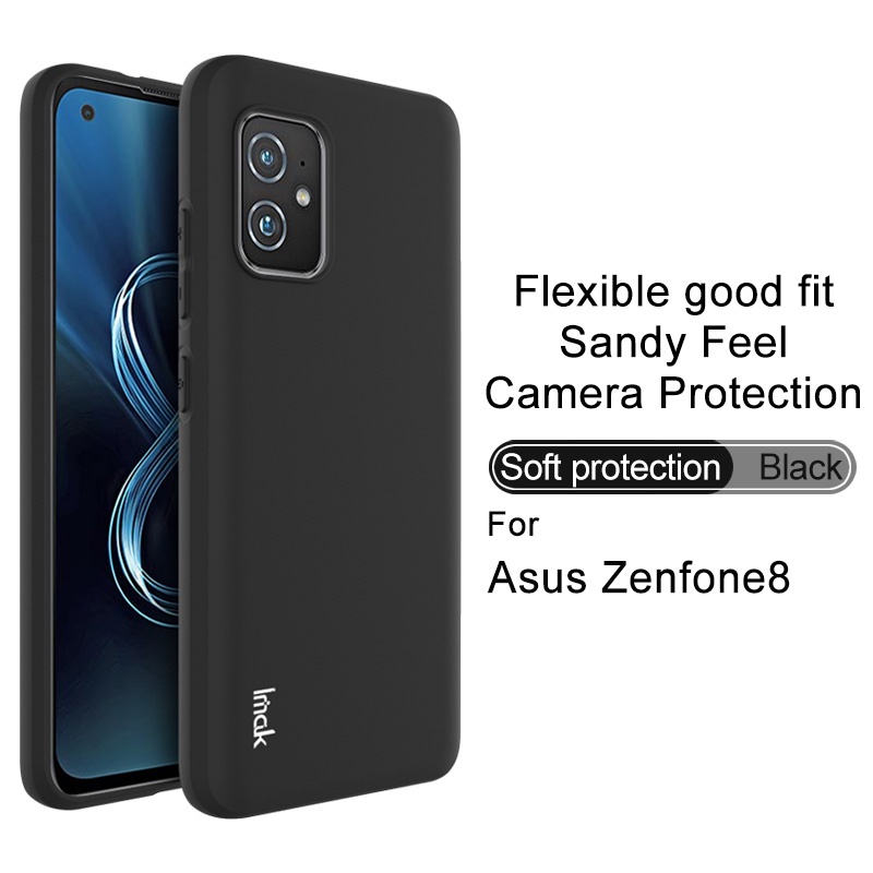 Imak 華碩 Zenfone 8 / ZS590KS TPU 軟包簡單純色超薄全面保護防滑耐用掛繩孔設計手機殼