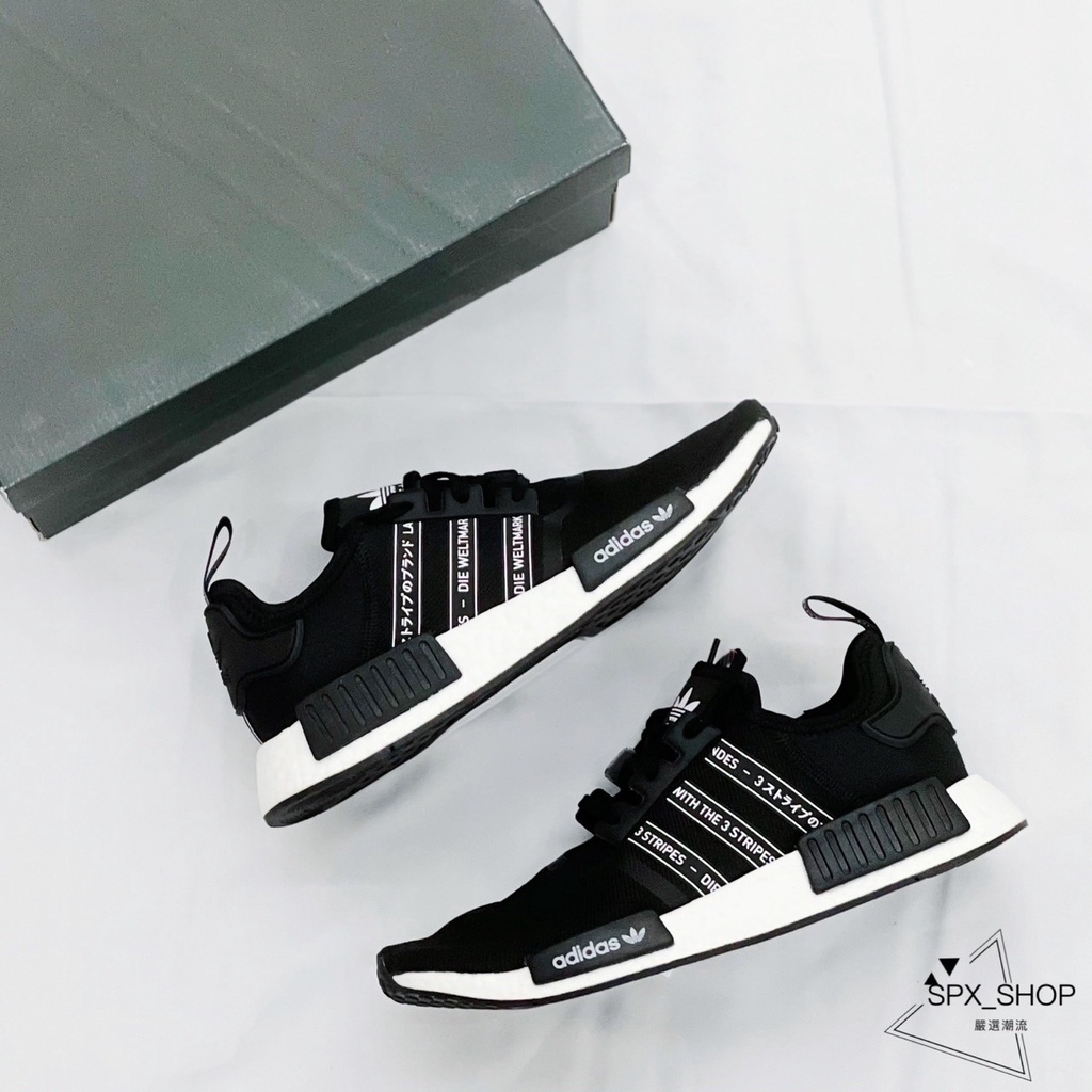 SPX潮流小舖 Adidas Original NMD R1 黑白 日文 三線 運動鞋 日本限定 潮流穿搭