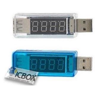 [ICBOX] USB電壓測試器 電流檢測器 電流表 USB電壓表 藍色款式 /0400601249001