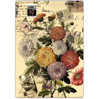 ★好玩家創意館-2★RUS-13665 俄羅斯Russia專用紙A4，菊花束&郵戳