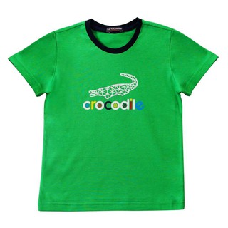 Ⓐ零碼出清！💥Crocodile小鱷魚🐊中小童 經典鱷魚LOGO T恤 綠 -100/120cm