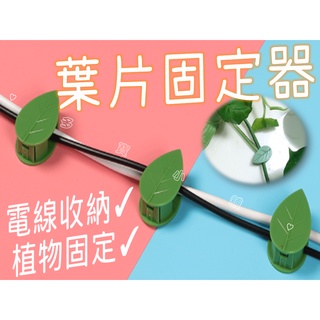 臺灣出貨🍀葉片固定器 一包十入 電線美觀收納 電線美觀 耳機繞線器 收線器 爬牆固定器 綠植攀爬 綠藤固定器 隱形無痕貼