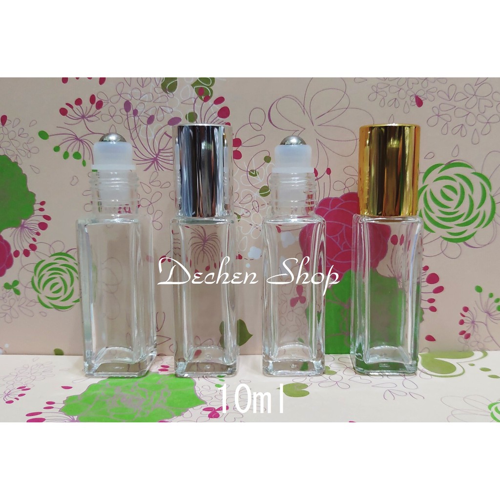 8m 10ml 方形厚瓶鋼珠玻璃滾珠瓶 透明玻璃滾珠瓶 香水滾珠瓶 精油滾珠瓶 可分裝多特瑞精油 百靈油 白花油 蝦皮購物