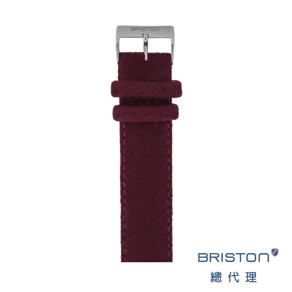 BRISTON 法蘭絨錶帶 20mm 235mm 銀扣 可替換 方糖錶款適用