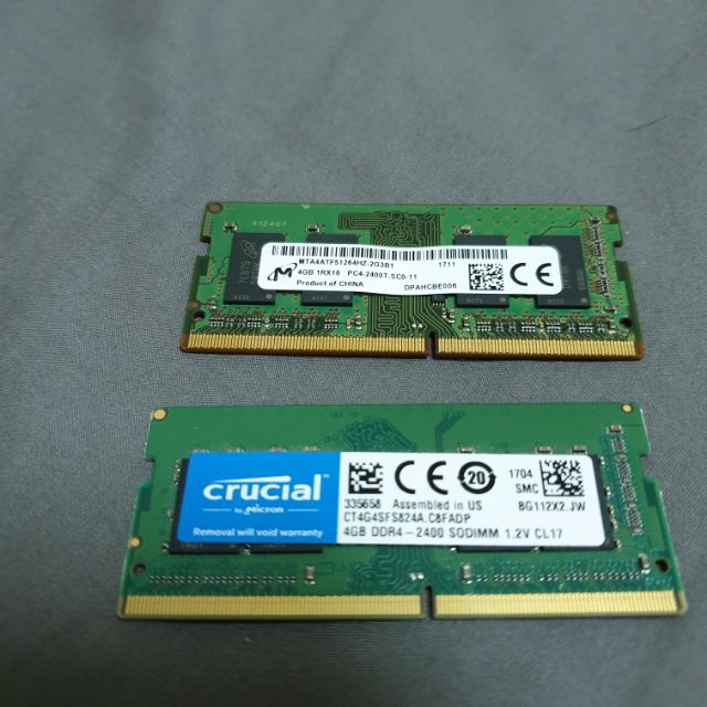 DDR4 2400 4G美光 筆電記憶體