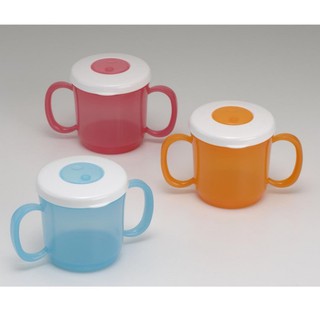 日本製 INOMATA 可插飲管水杯 / Baby Mug雙耳吸管杯 210ML (粉/綠/橘顏色任選)