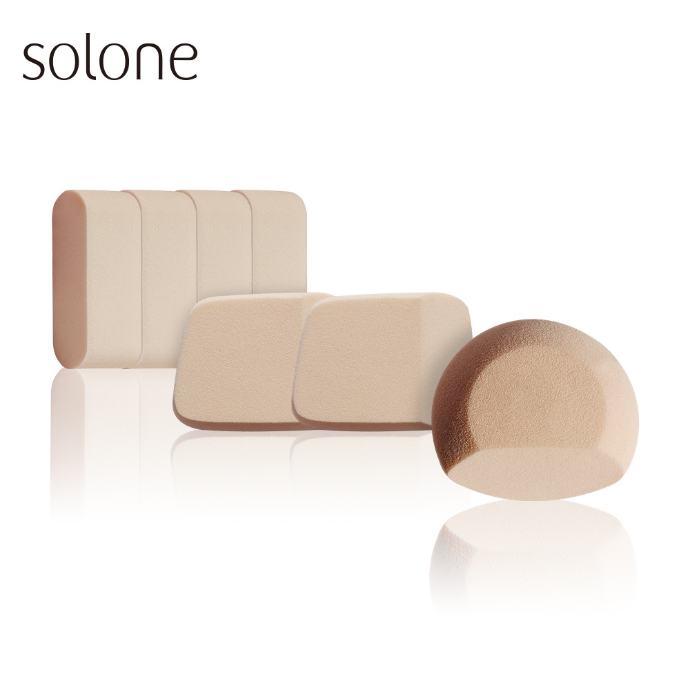 Solone 訂製美肌上妝粉撲 3款任選(碟形/多角形/長條形)【佳瑪】|