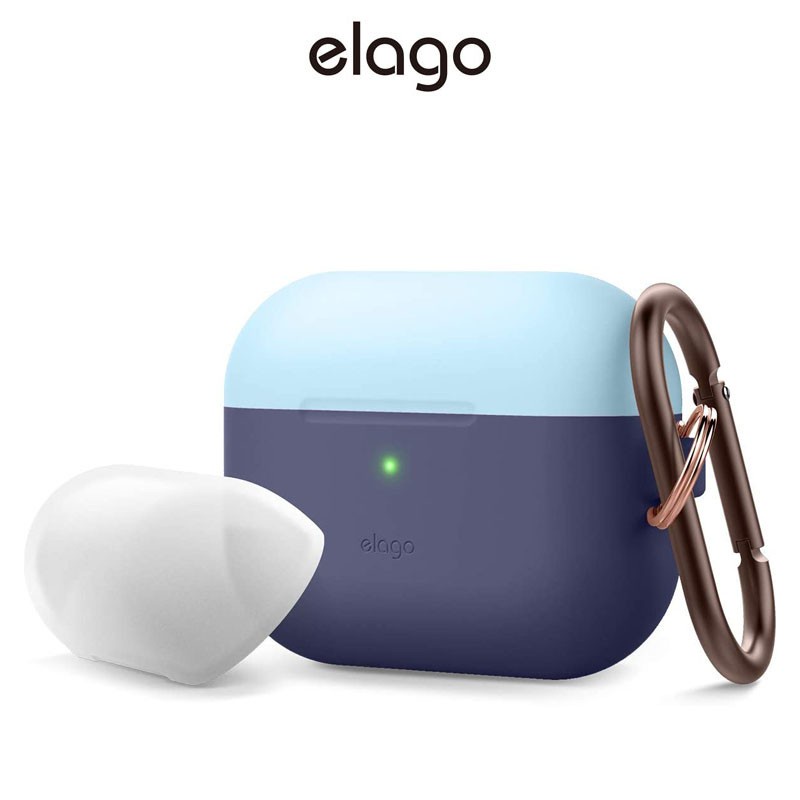 [elago] Duo Airpods Pro 雙色保護殼/可見指示燈 (附隨身扣環) (適用 Airpods Pro)