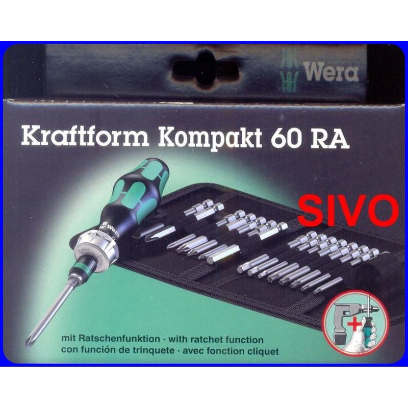 德國Wera Kraftform Kompakt 60 RA 高扭力棘輪起子套裝組 17件組