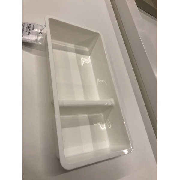 IKEA BILLINGEN 抽屜收納盤 分格盒 分類盒 整理盒 浴室收納盒 白色 33x17公分