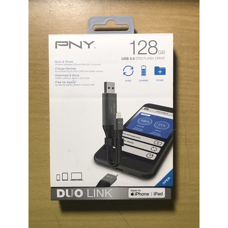 PNY 128GB iphone 可充電線型隨身碟 USB3.0