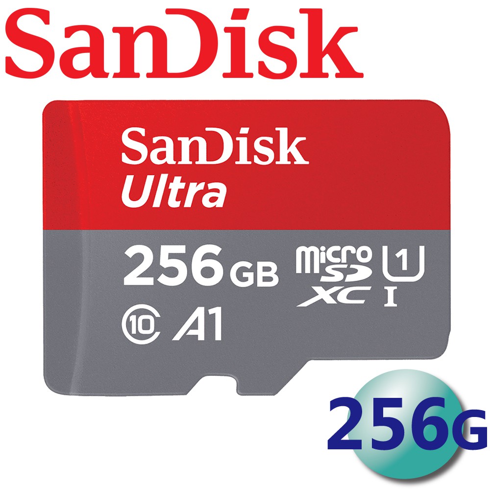 【公司貨】150MB/s SanDisk 256G 256GB Ultra microSDXC U1 (A1) 記憶卡