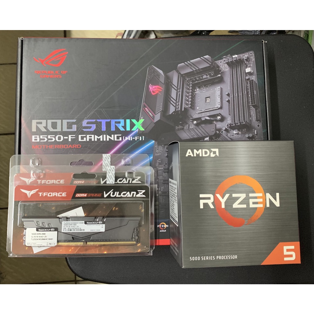 全新 AMD R5 5600X ASUS ROG STRIX B550-F GAMING WI-FI AMD 礦渣
