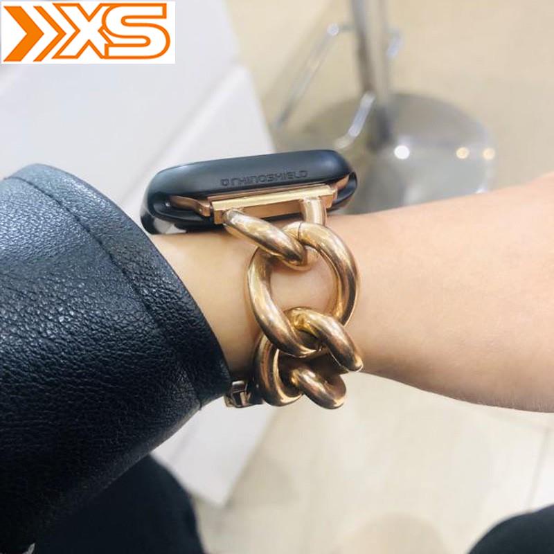 【現貨速發】Apple Watch 5/4/3/2/1代 雙排金屬錶帶 小香風錶帶 金屬不鏽鋼錶帶♥小熊購物商城♥