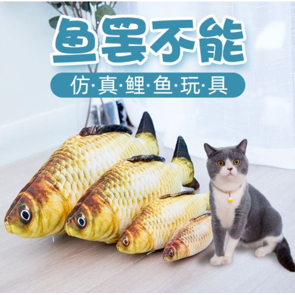 貓草魚 抖音同款 逗貓玩具 貓咪愛玩仿真毛絨魚 貓薄荷 貓抱枕 貓玩具