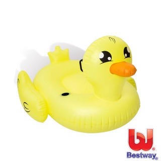 【BESTWAY】巨型黃鴨充氣坐騎 | 游泳 成人泳圈(臺灣24h出貨)