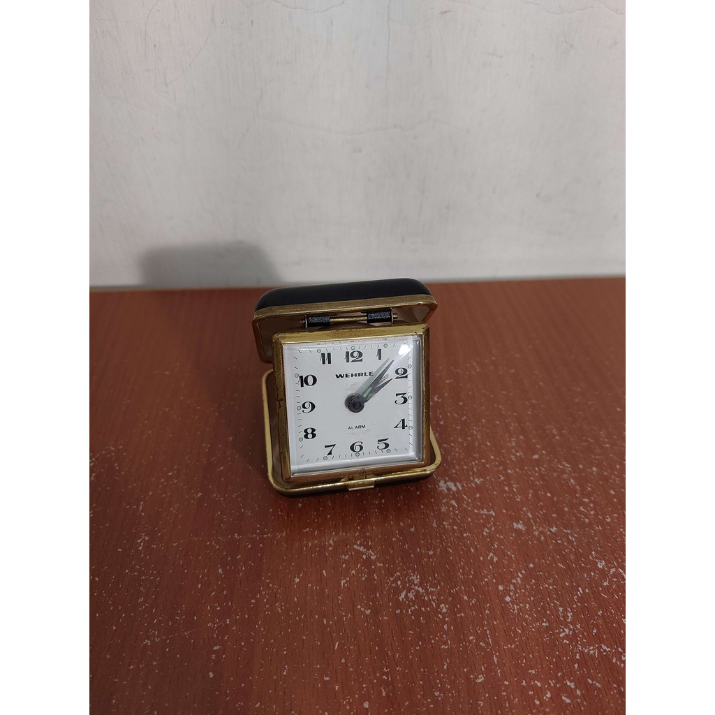 早期 正老件 德國製 Wehrle 時鐘 鬧鐘 旅行鐘 發條鐘