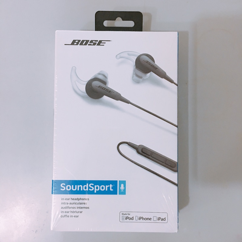 Bose-SoundSport耳道式耳機木碳黑 (Apple 裝置)