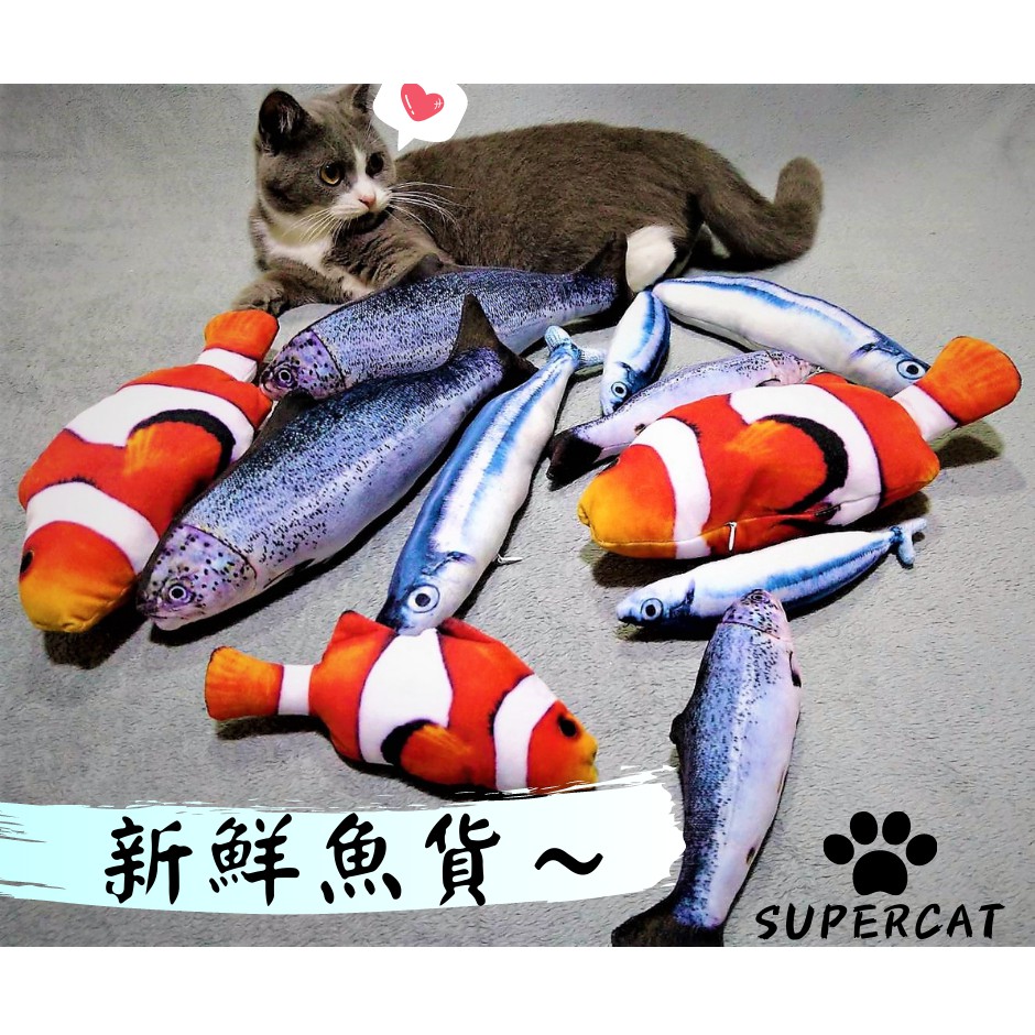 【現貨】鮭魚 秋刀魚 小丑魚 尼莫 貓草玩具 仿真魚 貓薄荷 貓玩具 抱枕