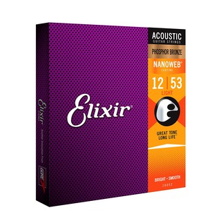 【三木樂器】Elixir 16052 民謠吉他弦 12~53 磷青銅 紅銅 NANOWEB 公司貨 Light