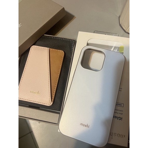 moshi 手機殼 珍珠白 磁吸式卡夾 iphone 13 pro