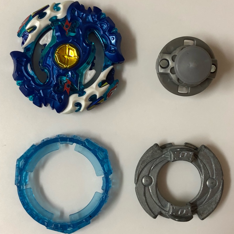 正版戰鬥陀螺絕版藍色鎮魂巨神結晶盤+四星0鐵+藍色L環+Br軸心