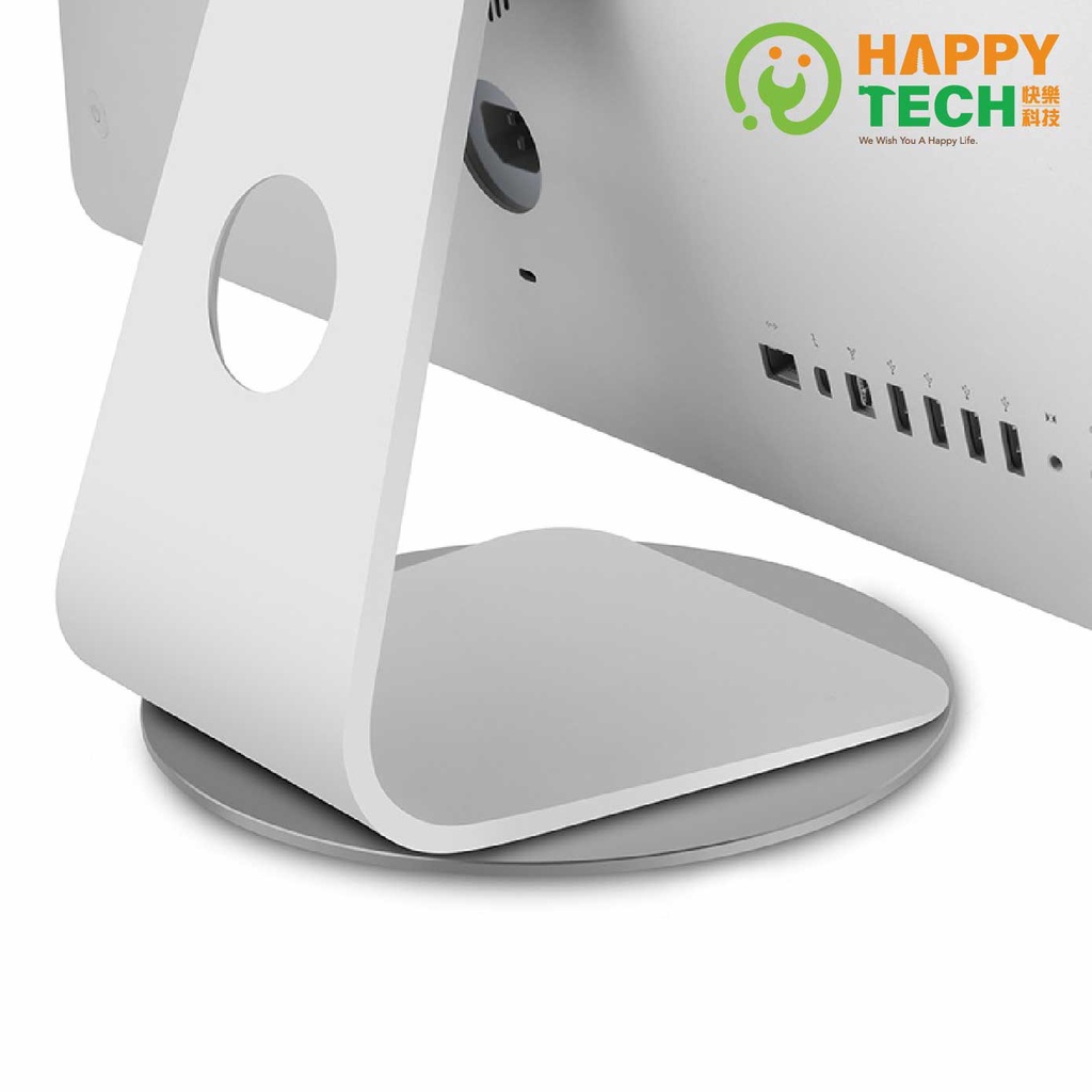 【HappyTech】D01 鋁合金螢幕360度 旋轉盤 iMac電腦底座 左右旋轉 展示