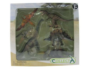 【阿LIN】89494A 恐龍禮盒組 6入 COLLECTA 侏儸紀 動物 模型 迅猛龍 翼龍 暴龍 三角龍 劍龍 晼龍