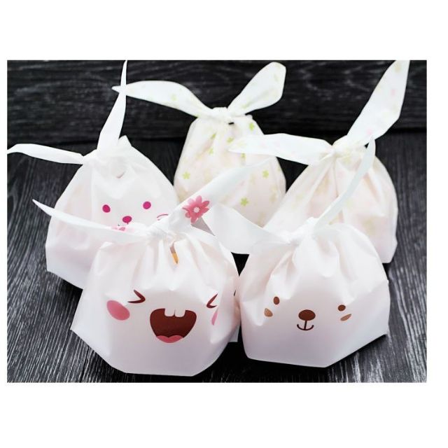 F 台灣出貨 單賣小號 可愛長耳朵包裝袋小兔子糖果餅乾袋月餅點心袋烘焙包裝