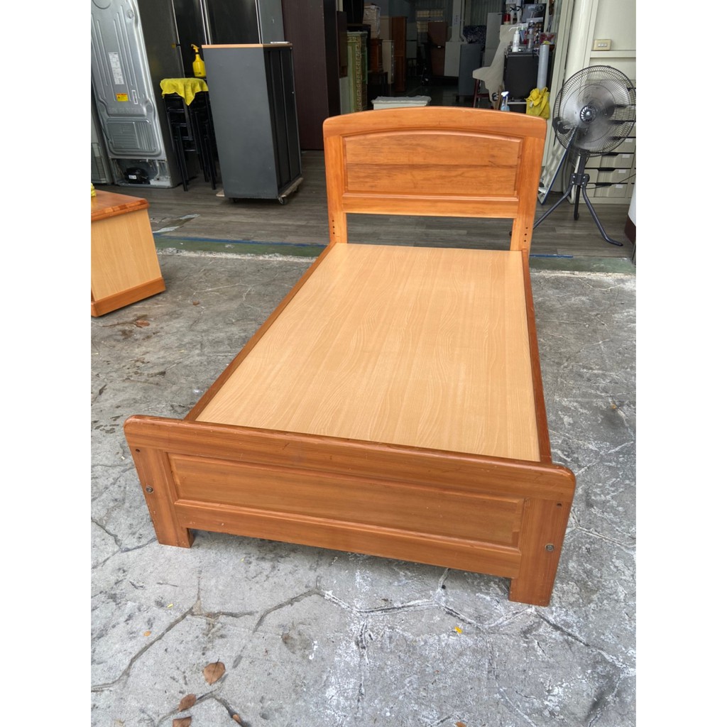 吉田二手傢俱❤實木單人床架 單人加大 單人床 3.5尺 實木