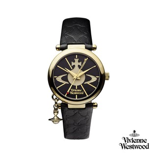 【Vivienne Westwood】星球浮雕墜飾腕錶(黑)(瑕疵品)_W-VW-021-1
