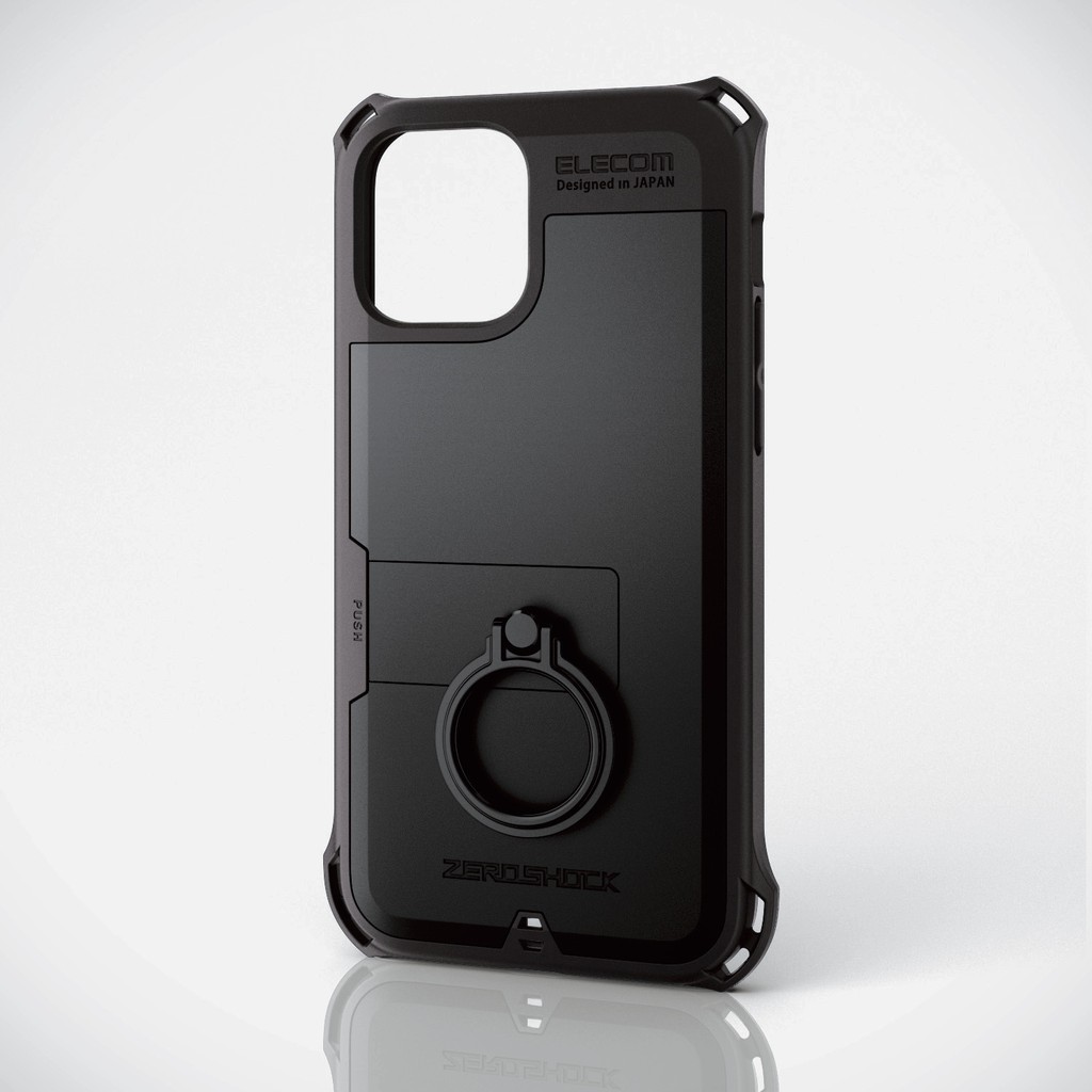 北車 ELECOM iPhone 12/ i12 PRO 6.1吋ZEROSHOCK 耐衝擊 保護殼 可拆卸指環背蓋