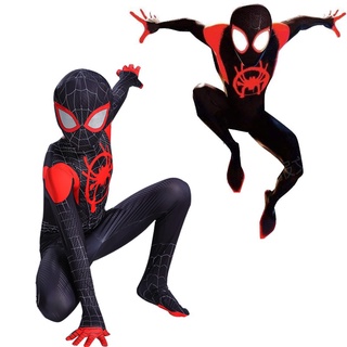蜘蛛人服飾 cosplay邁爾斯服裝 新紀元蜘蛛人平行宇宙 復仇者聯盟服裝 超級英雄 兒童成人套裝 兒童節禮物