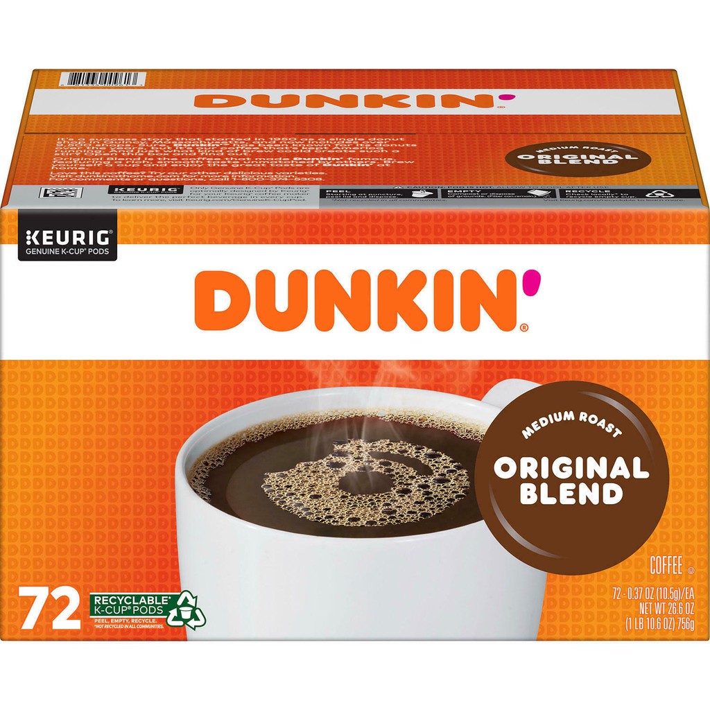 【山姆柑仔店】現貨 美國購回 Dunkin Donuts (原味) 咖啡膠囊 72顆 KEURIG K-CUP