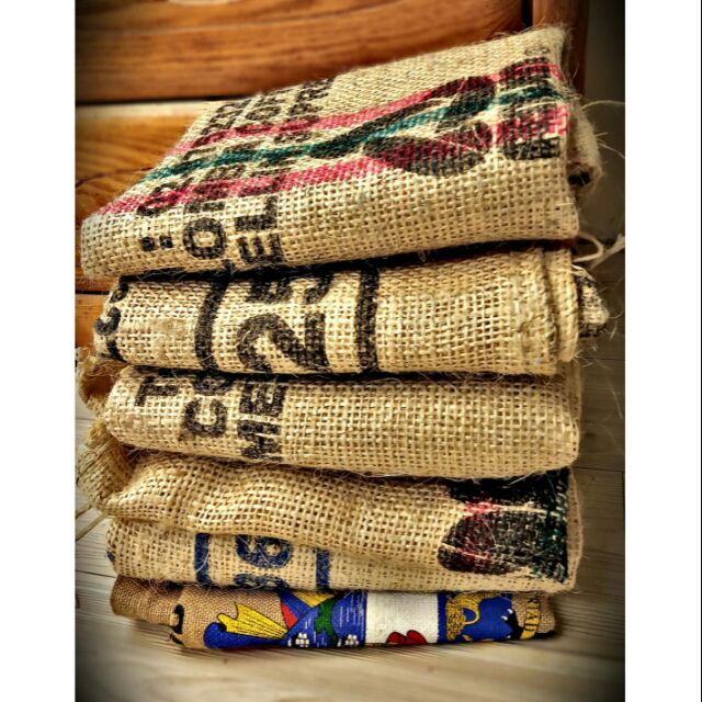 咖啡豆麻布袋 隨機出貨 生豆麻布袋 居家裝飾 拍照道具 咖啡廳 店家  QRcoffee手烘館