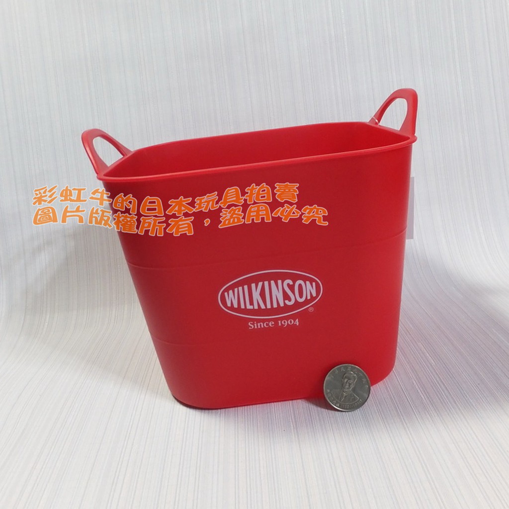 【磨損清楚】日本帶回 ASAHI景品 威金森 氣泡水 Wilkinson 收納籃 正方形 大紅色 軟質 日本製