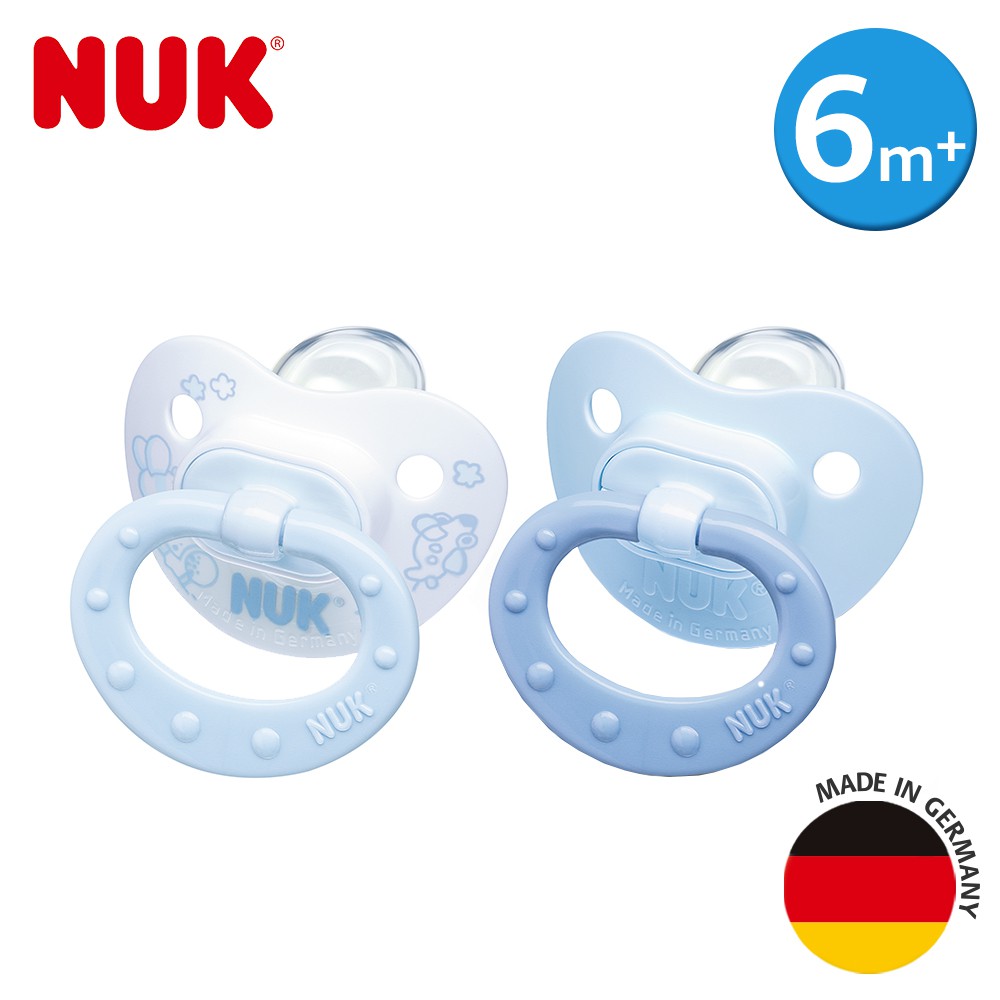 德國NUK-RB矽膠安撫奶嘴-一般型6m+-藍2入