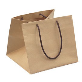 [樸樂烘焙材料]牛皮紙袋 6吋/8吋蛋糕袋 20入/寬底提袋